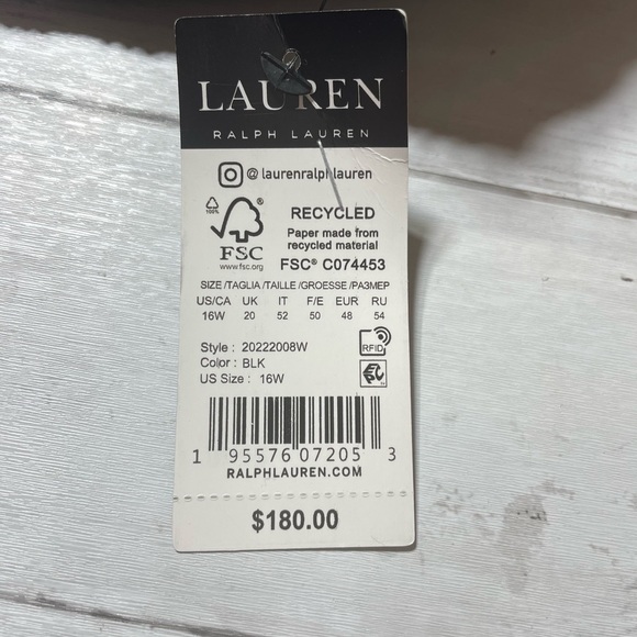 Ralph Lauren Ottoman Mesh high Boatneck One Piece Swimsuit black tummy control - Picture 9 of 9